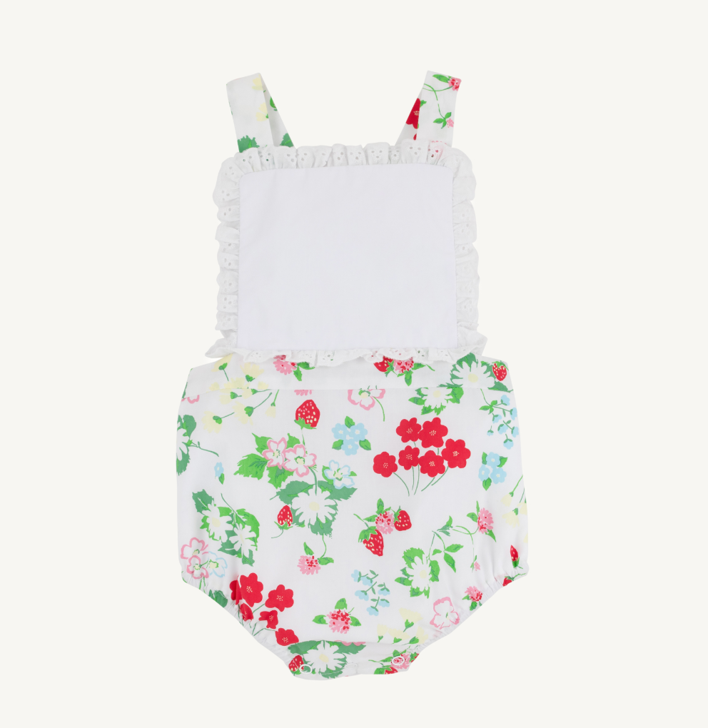 Sally Sunsuit - Broadcloth - Berry Sweet/Worth Ave White from Anderson Parker