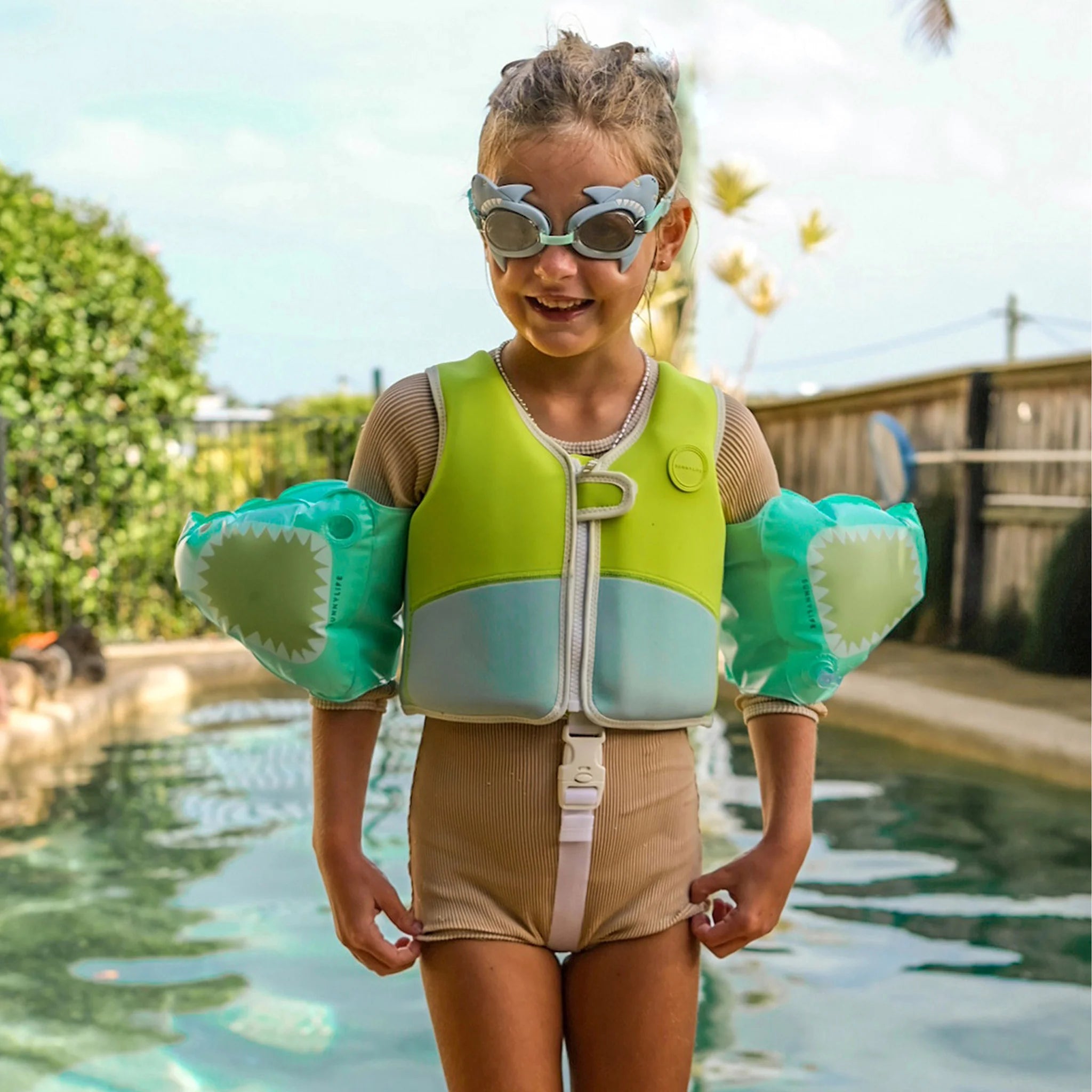 Salty the Shark Mini Swim Goggles from Anderson Parker