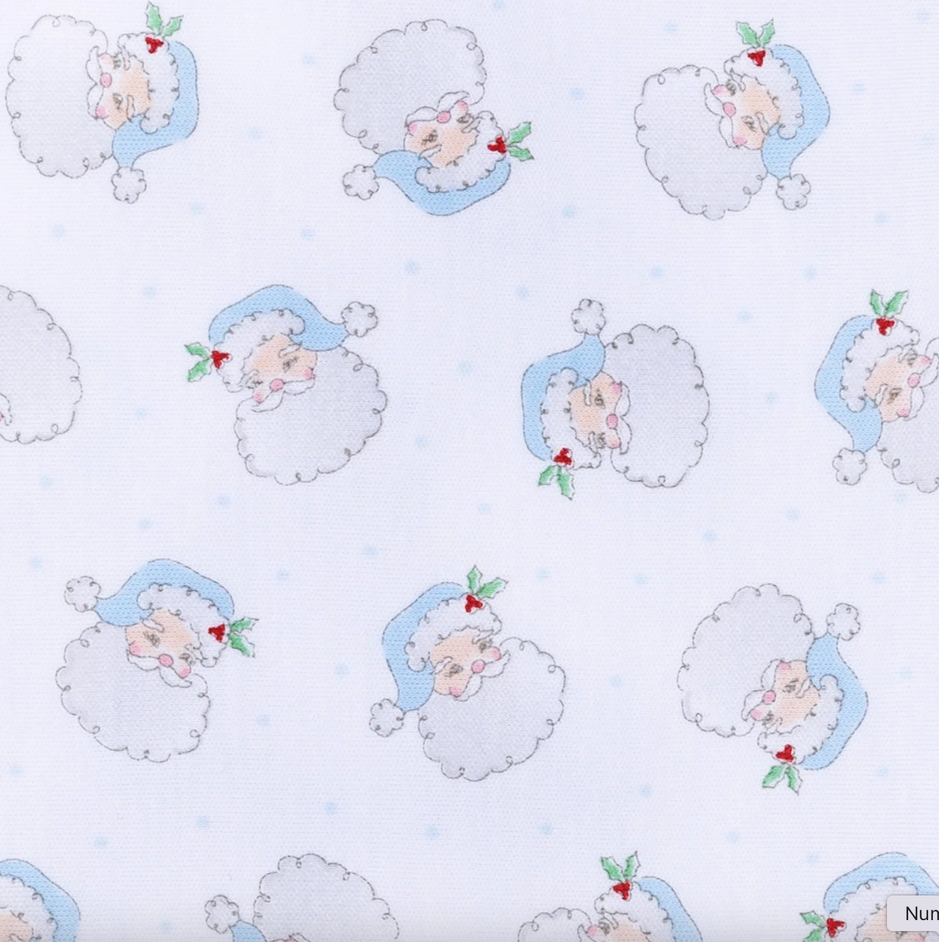 Santa Baby Long Pajamas - Light Blue from Anderson Parker