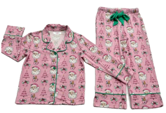 Santa Button Down Pajamas from Anderson Parker