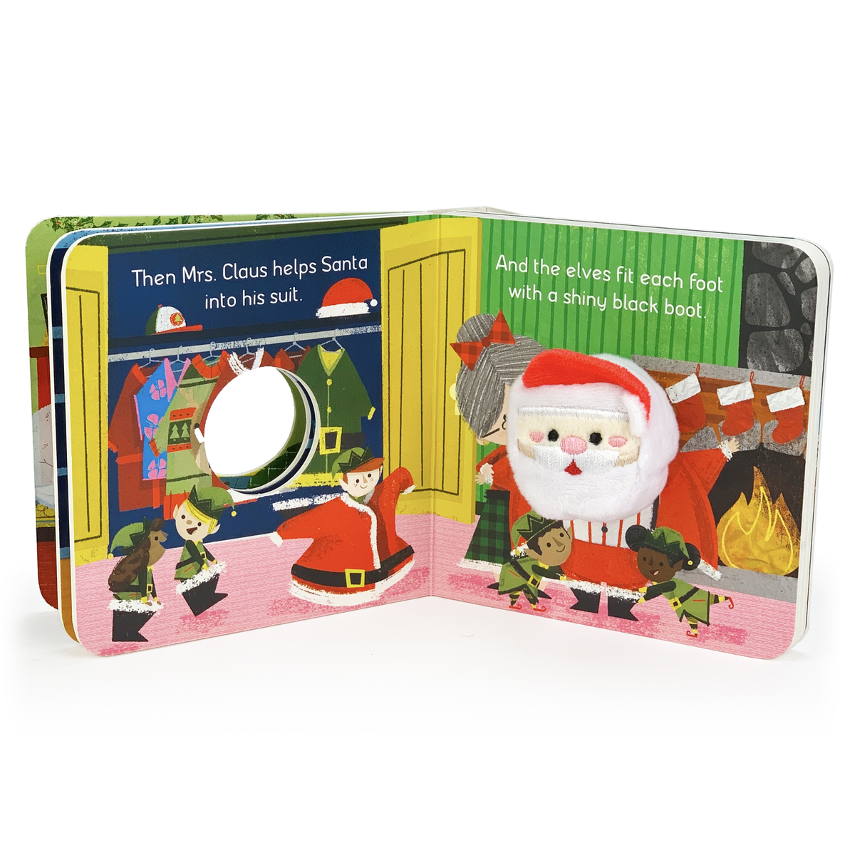 Santa's Big Day Finger Puppet Board Book from Anderson Parker