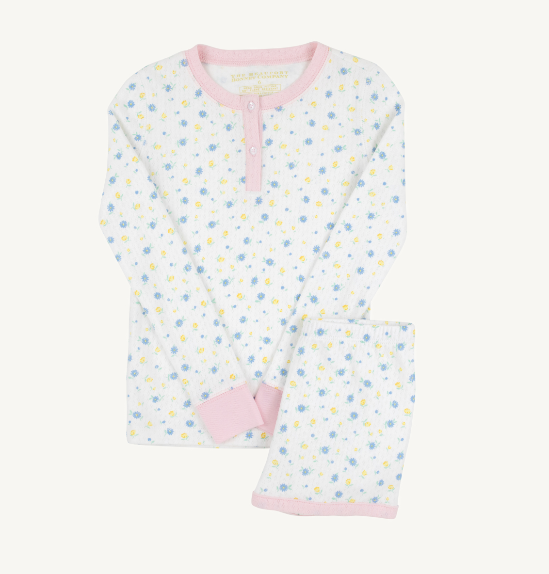 Sara Jane's Long Sleeve Short - Dunwoody Daisy/Palm Beach Pink from Anderson Parker