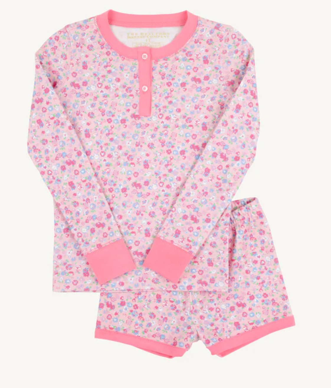 Sara Jane's Long Sleeve Short Set - Mableton Mini Floral (Pink) with Romany Rose from Anderson Parker