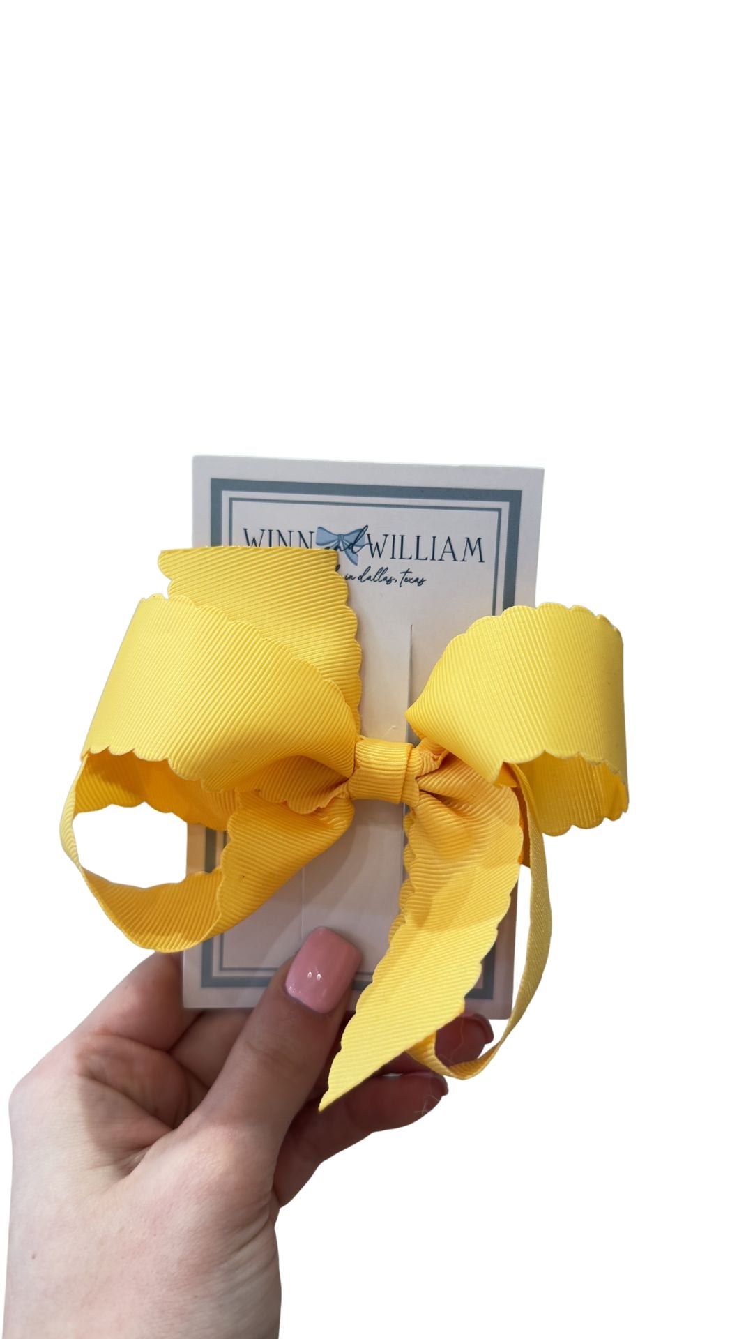 Scallop Via Clip Bow - Yellow from Anderson Parker