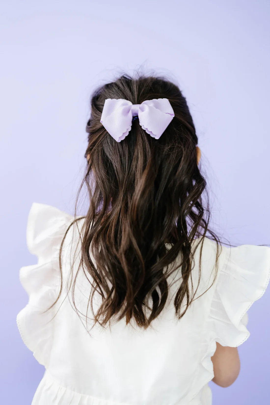 Scalloped Lottie Bow - White from Anderson Parker