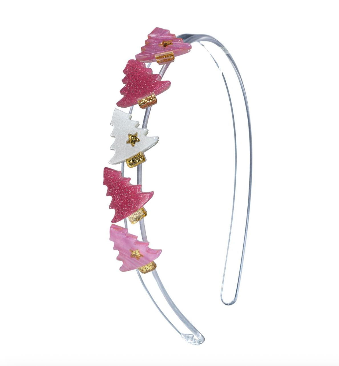 Tree Glitter Pink White Headband from Anderson Parker