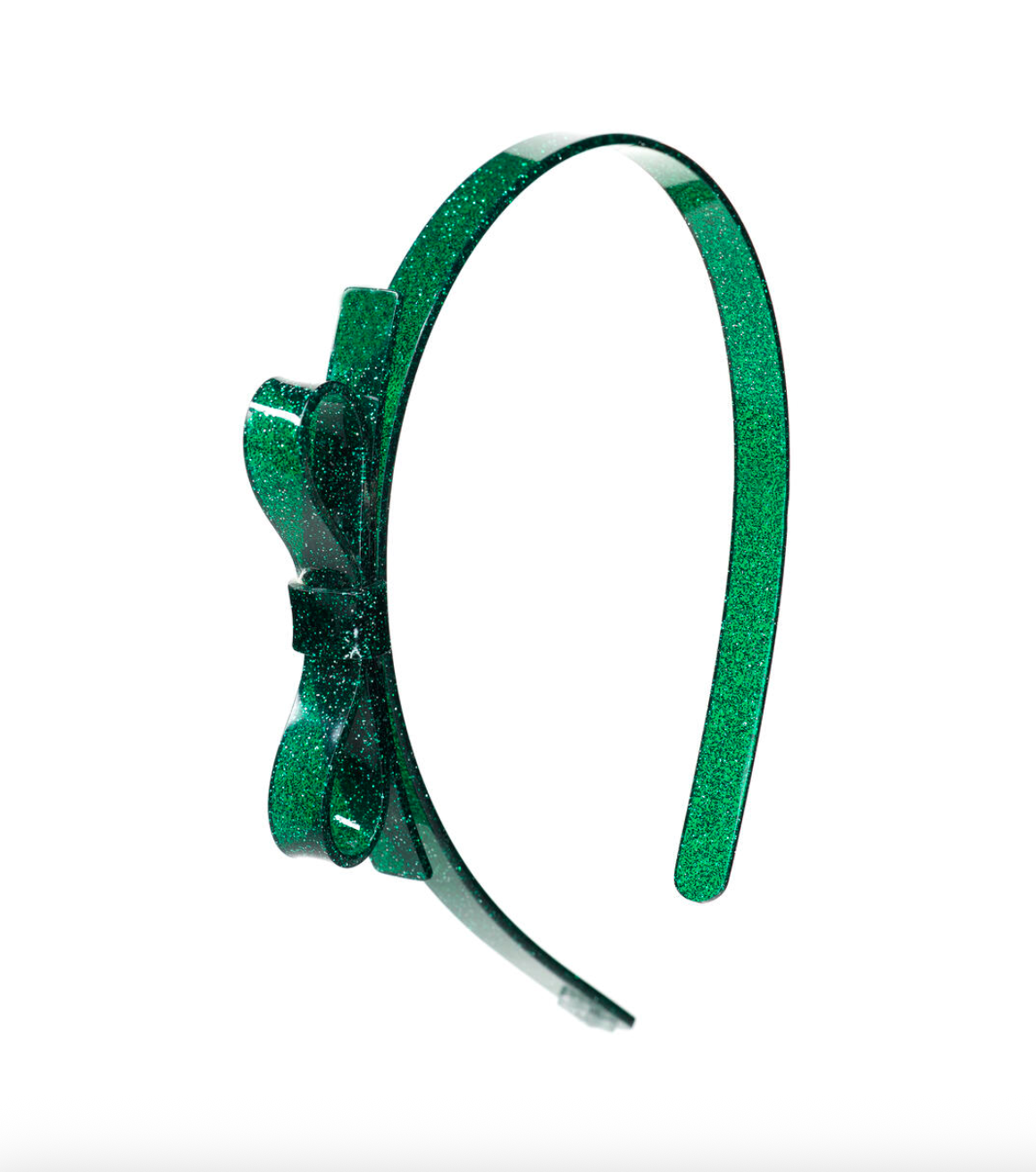 Thin Bow Glitter Green Headband from Anderson Parker