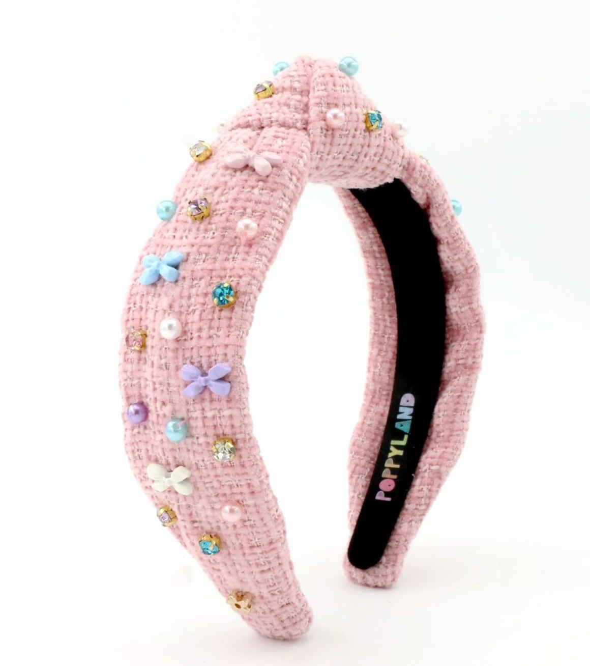 Tweed Bow Headband - Pink from Anderson Parker