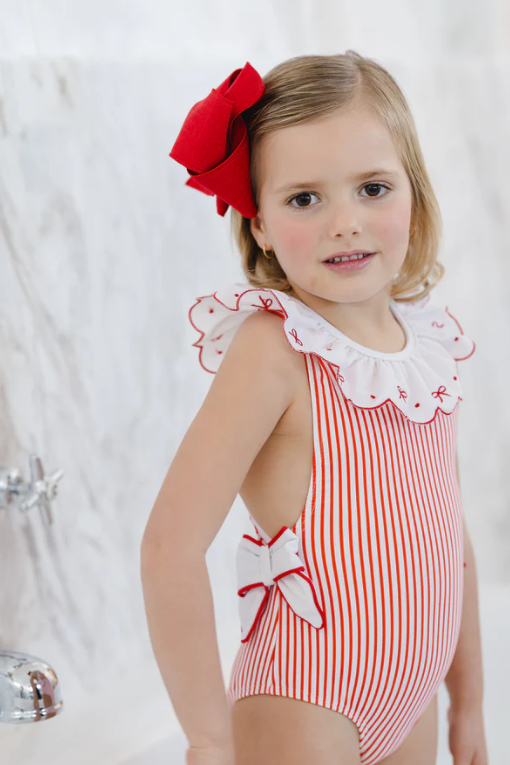 Santa Tell Me Red Bows Swimsuit from Anderson Parker