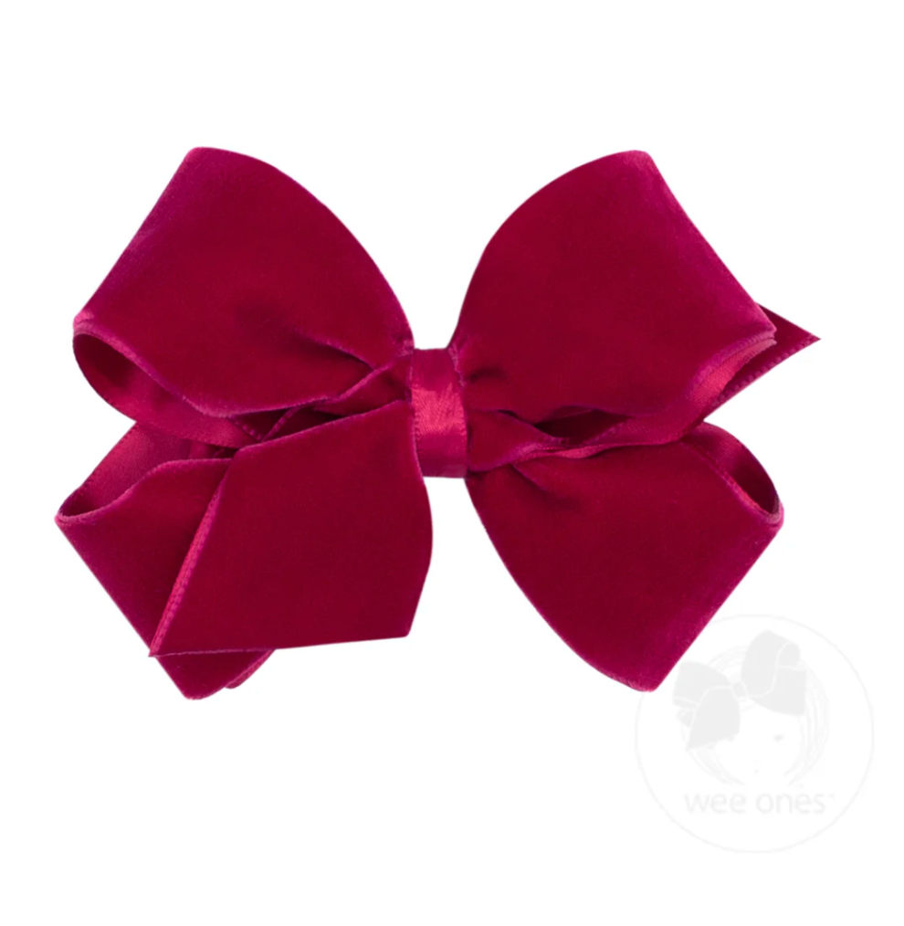 Small Velvet Basic Bow - Cardinal from Anderson Parker