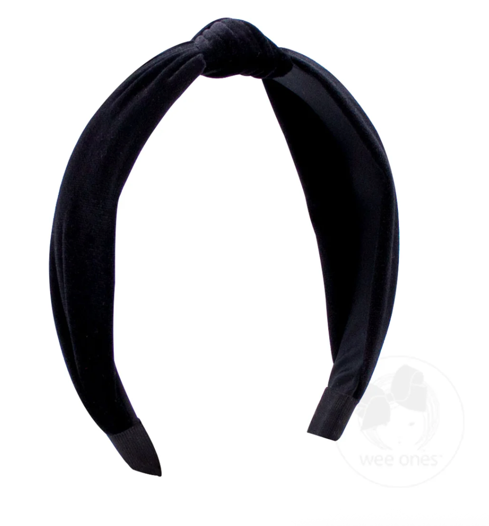 Velvet Wrap Headband with Knot - Black from Anderson Parker