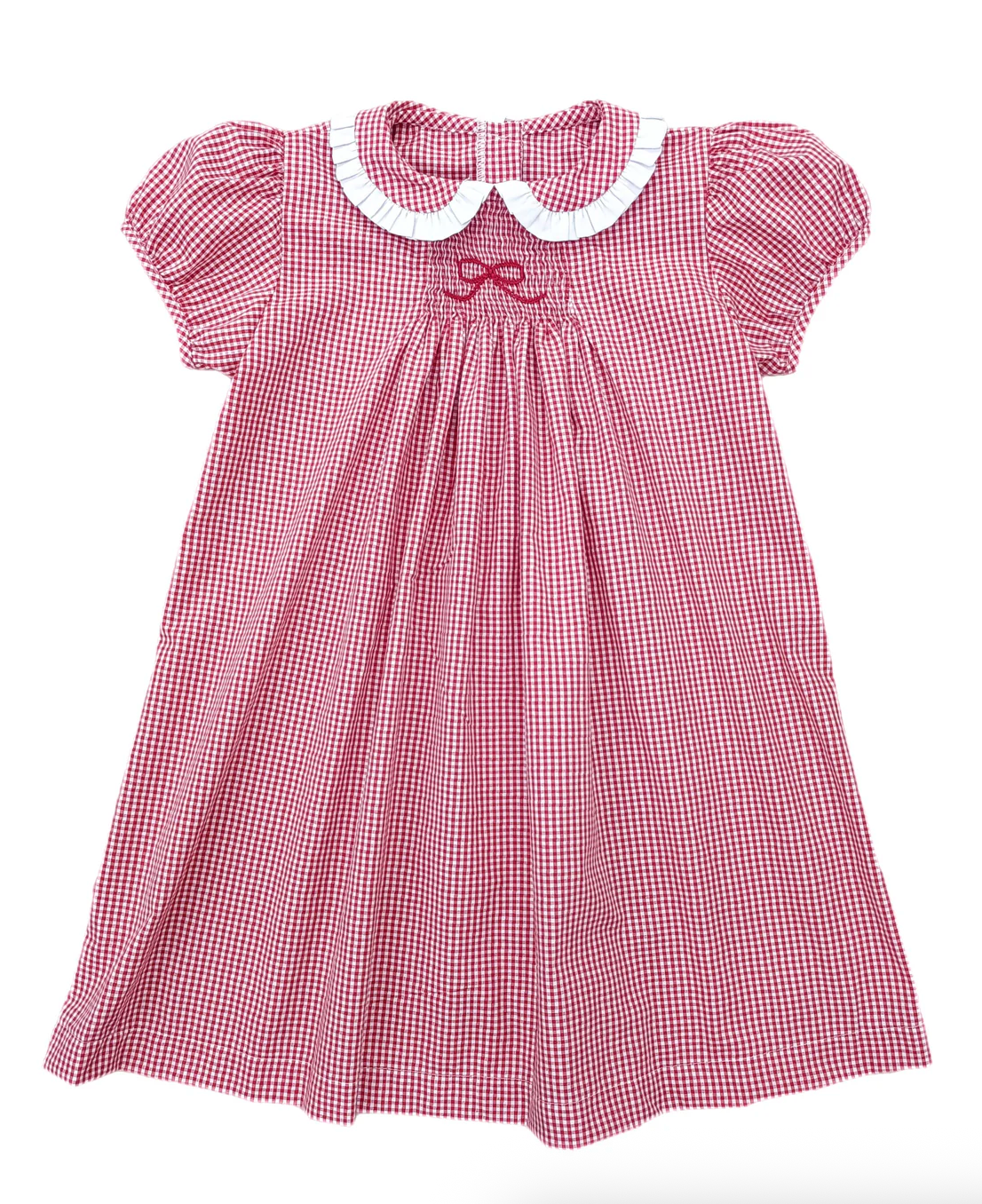 Sage Smocked Dress - Christmas Bow from Anderson Parker