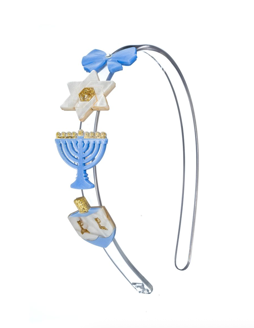 Star Menorah Dreidel Blue Headband from Anderson Parker