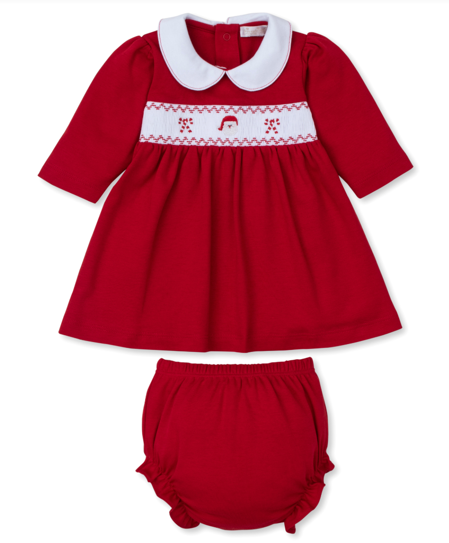 Dress Set with Hand Smocking - Santa from Anderson Parker
