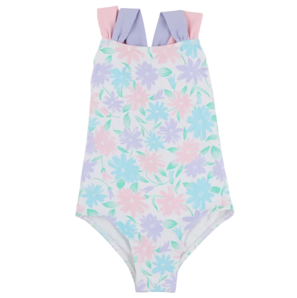 Seabrook Bathing Suit - Glastonbury Blooms with Palm Beach Pink & Lauderdale Lavender from Anderson Parker