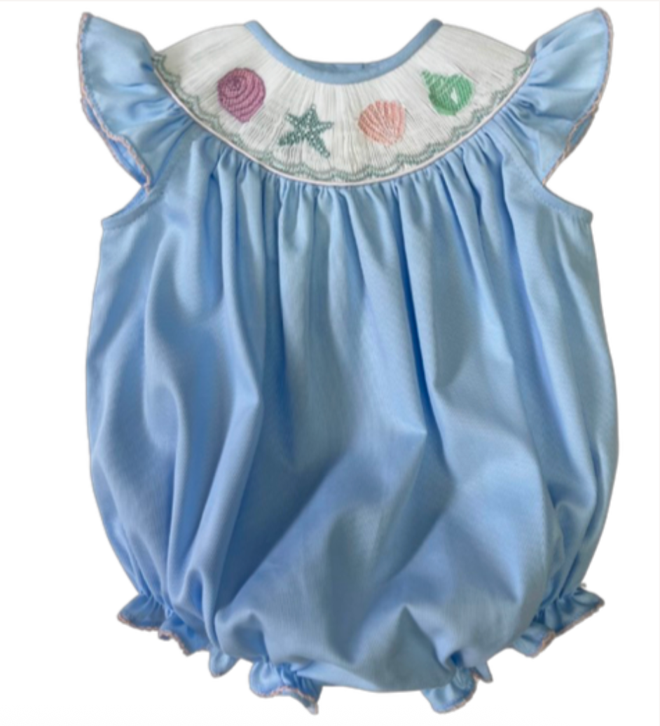 Seashell Smocked Bishop Bubble from Anderson Parker