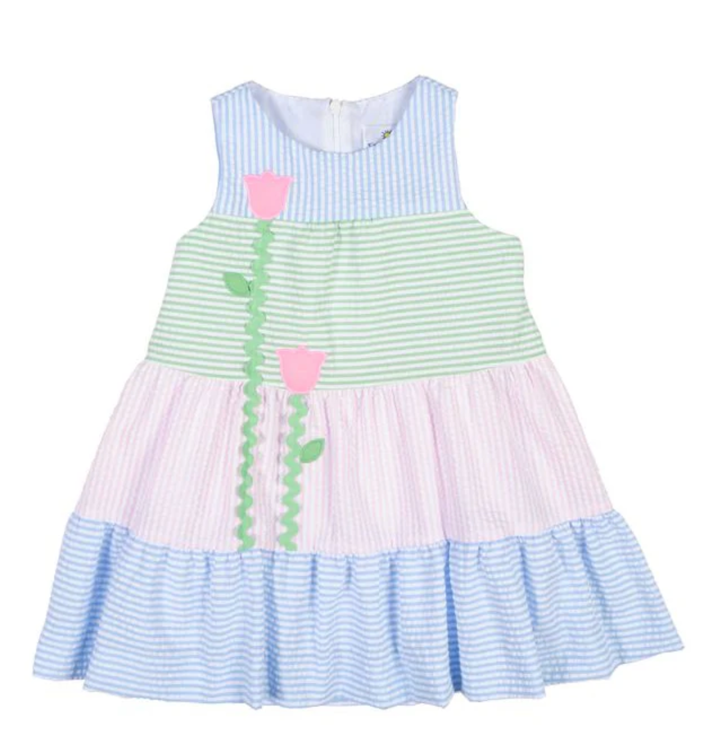 Seersucker Dress With Tulips from Anderson Parker