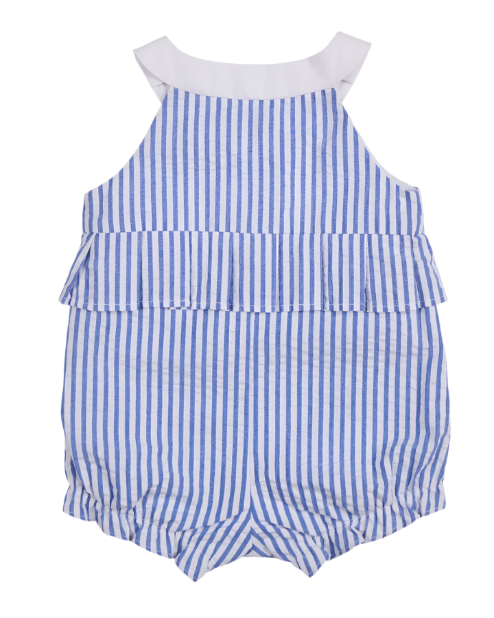 Seersucker Romper with Ladybug from Anderson Parker