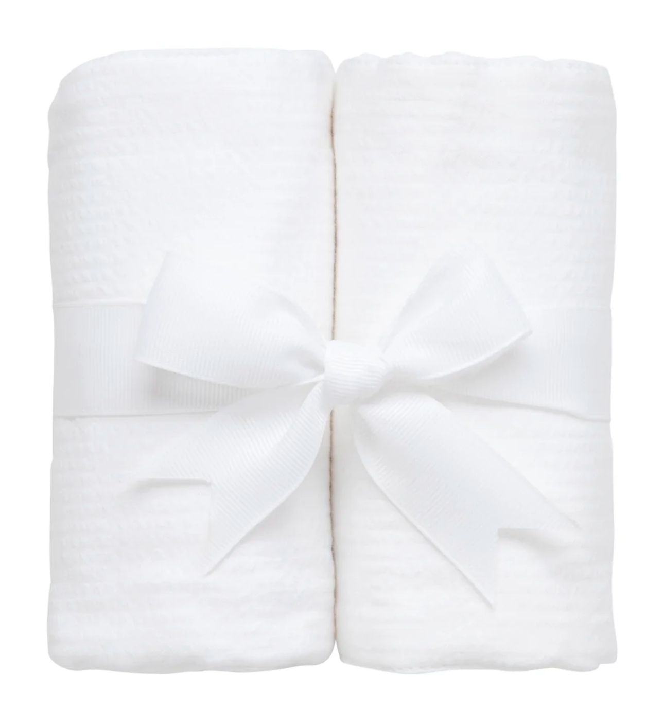 Seersucker Stripe Set of Two Burps - White from Anderson Parker