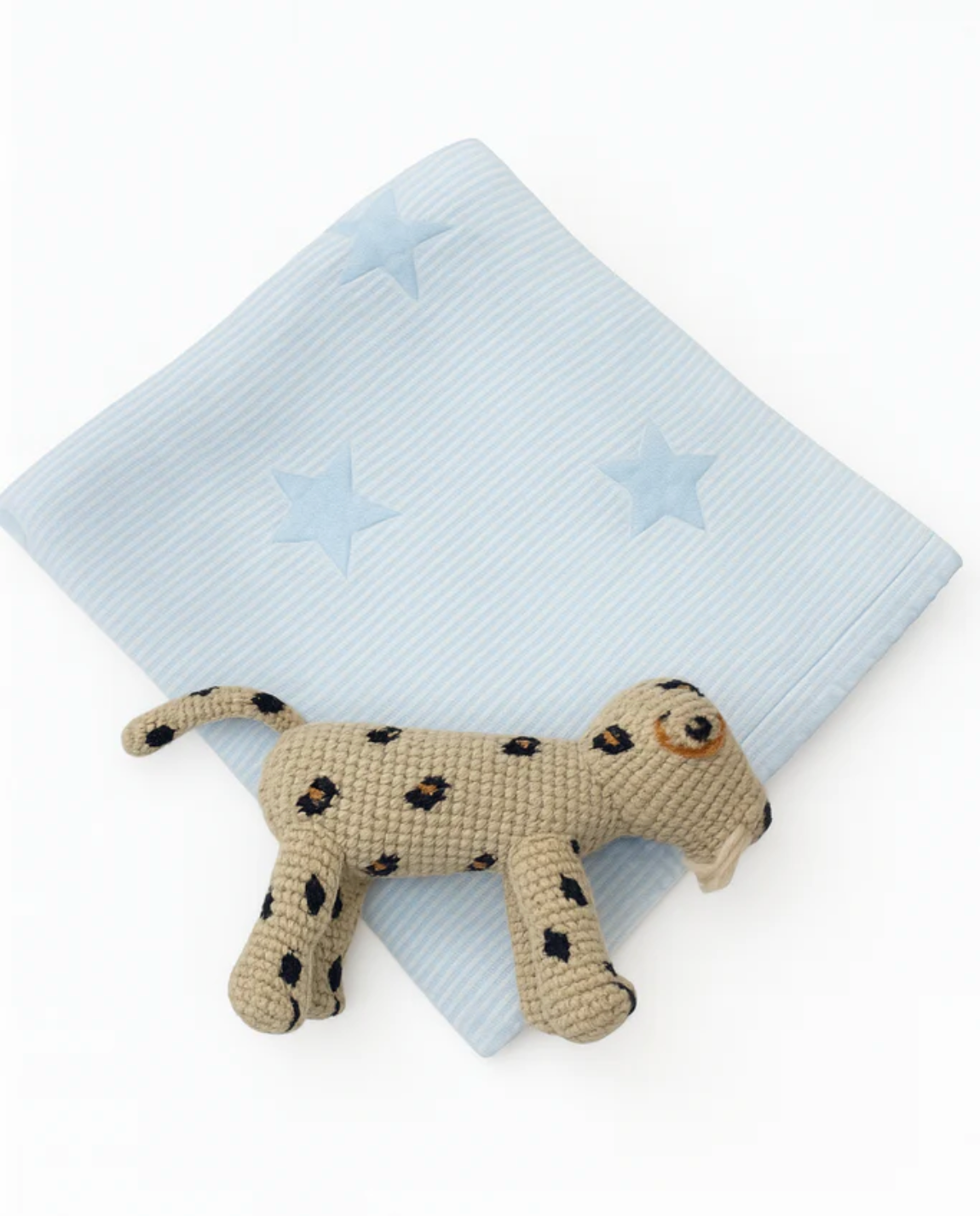 Seersucker with Stars Baby Blanket - Blue from Anderson Parker