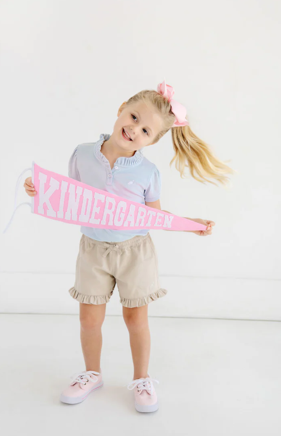 Shelby Anne Shorts (Twill) - Keeneland Khaki with Keeneland Khaki Stork from Anderson Parker