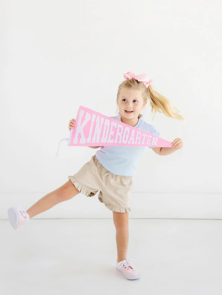 Shelby Anne Shorts (Twill) - Keeneland Khaki with Keeneland Khaki Stork from Anderson Parker