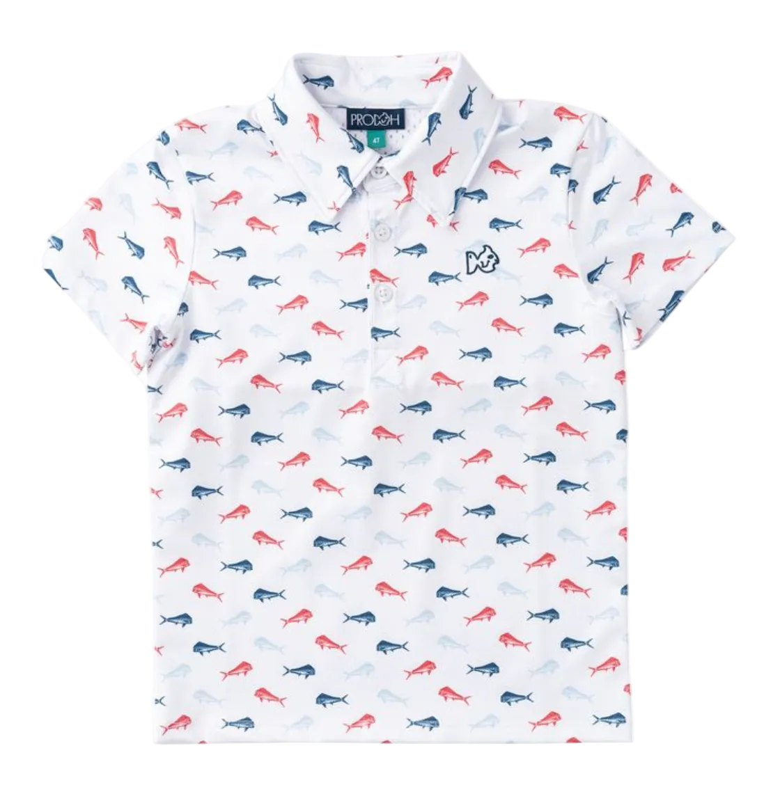 Short Sleeve Pro Performance Polo - Americana Fish Print from Anderson Parker
