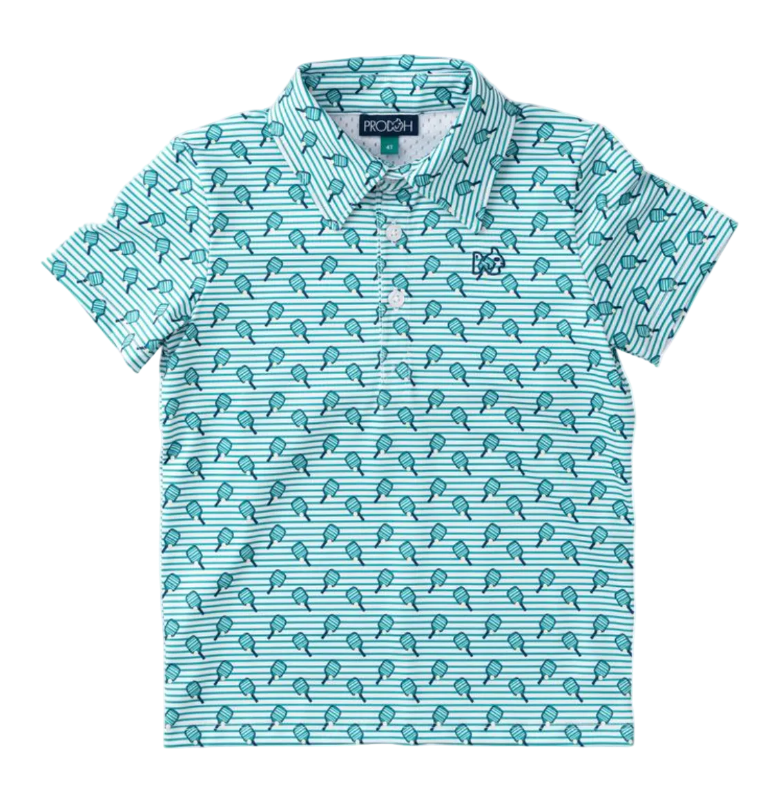 Short Sleeve Pro Performance Polo - Marina Green Pickleball Print from Anderson Parker