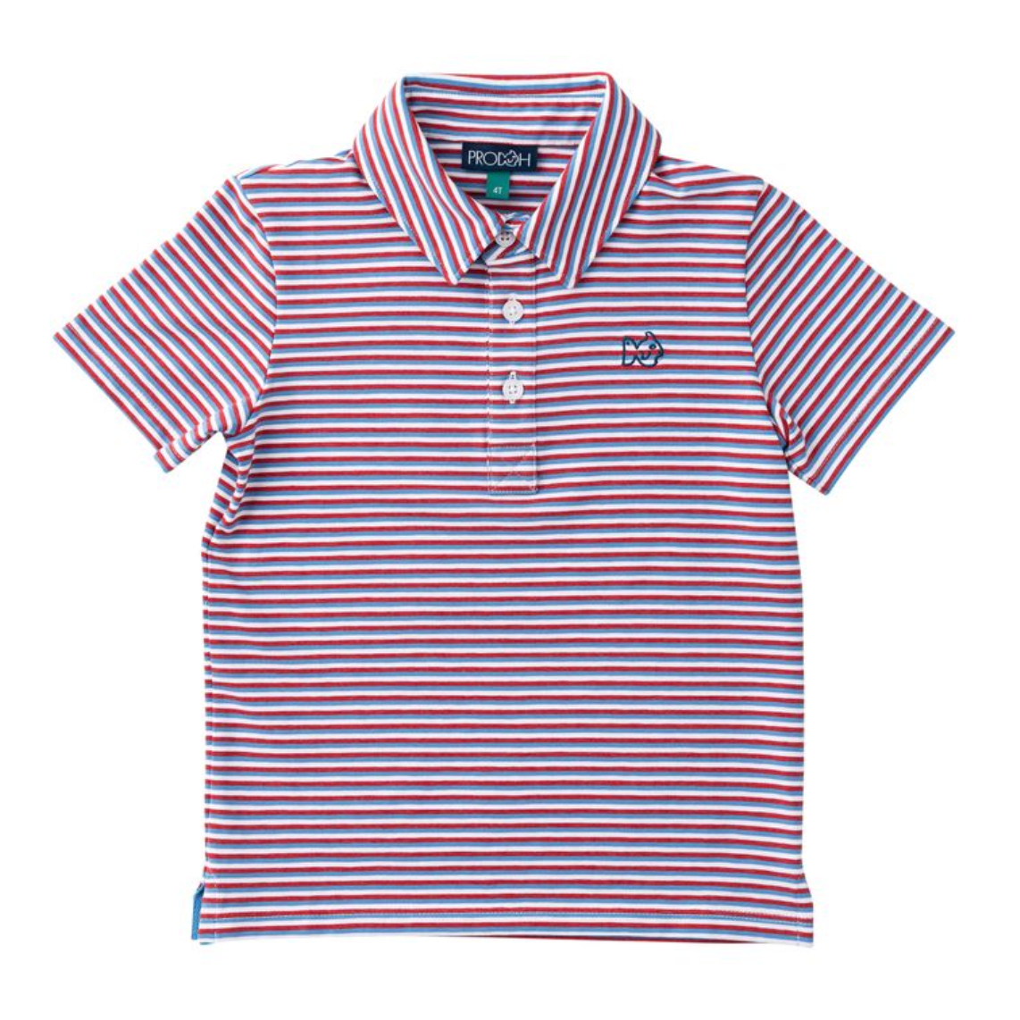 Short Sleeve Too Cool for School Polo - Americana Stripe from Anderson Parker