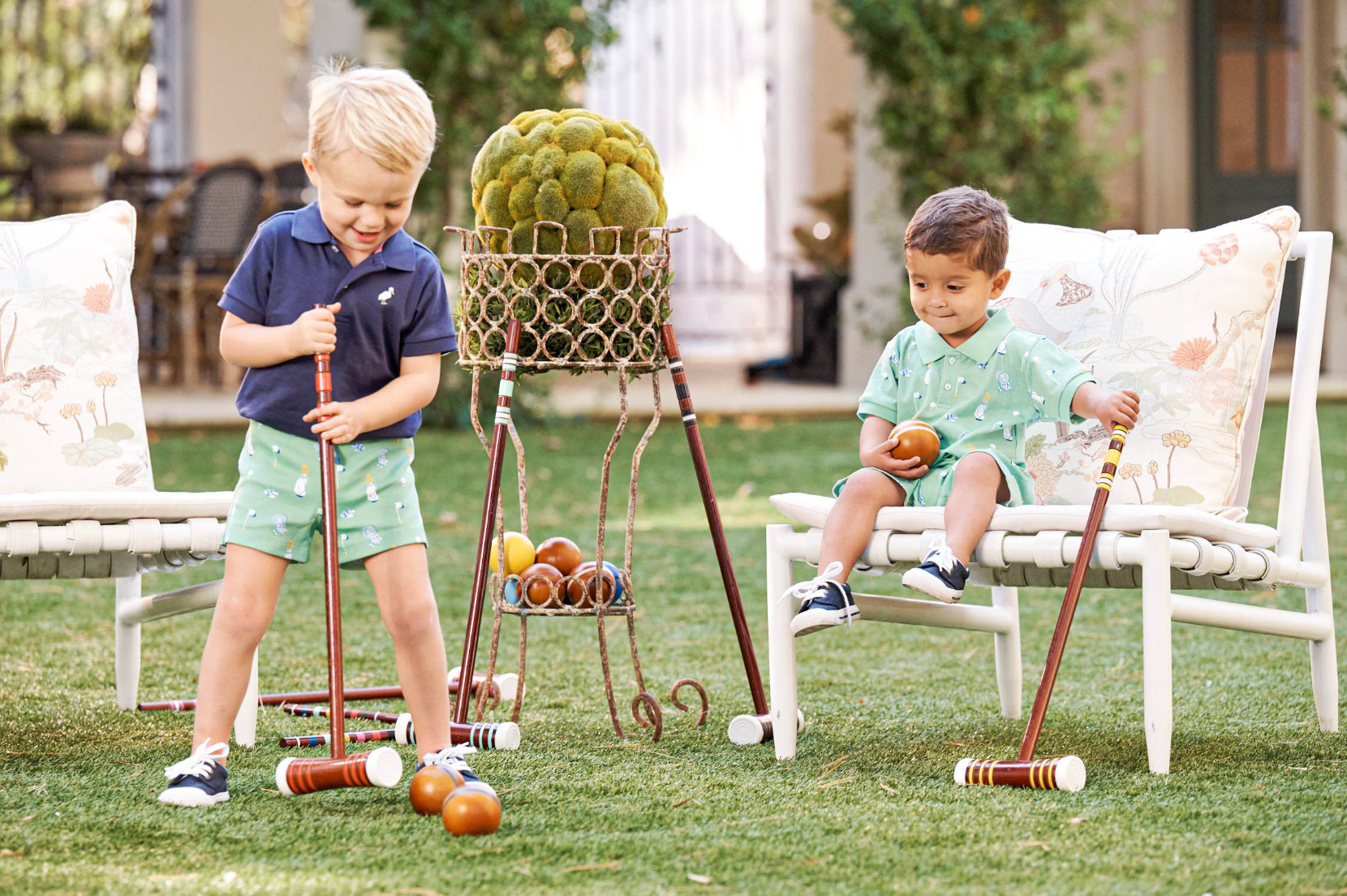 Sir Propers Romper - Pima - Clubhouse Couture (Wood Boat Blue) from Anderson Parker