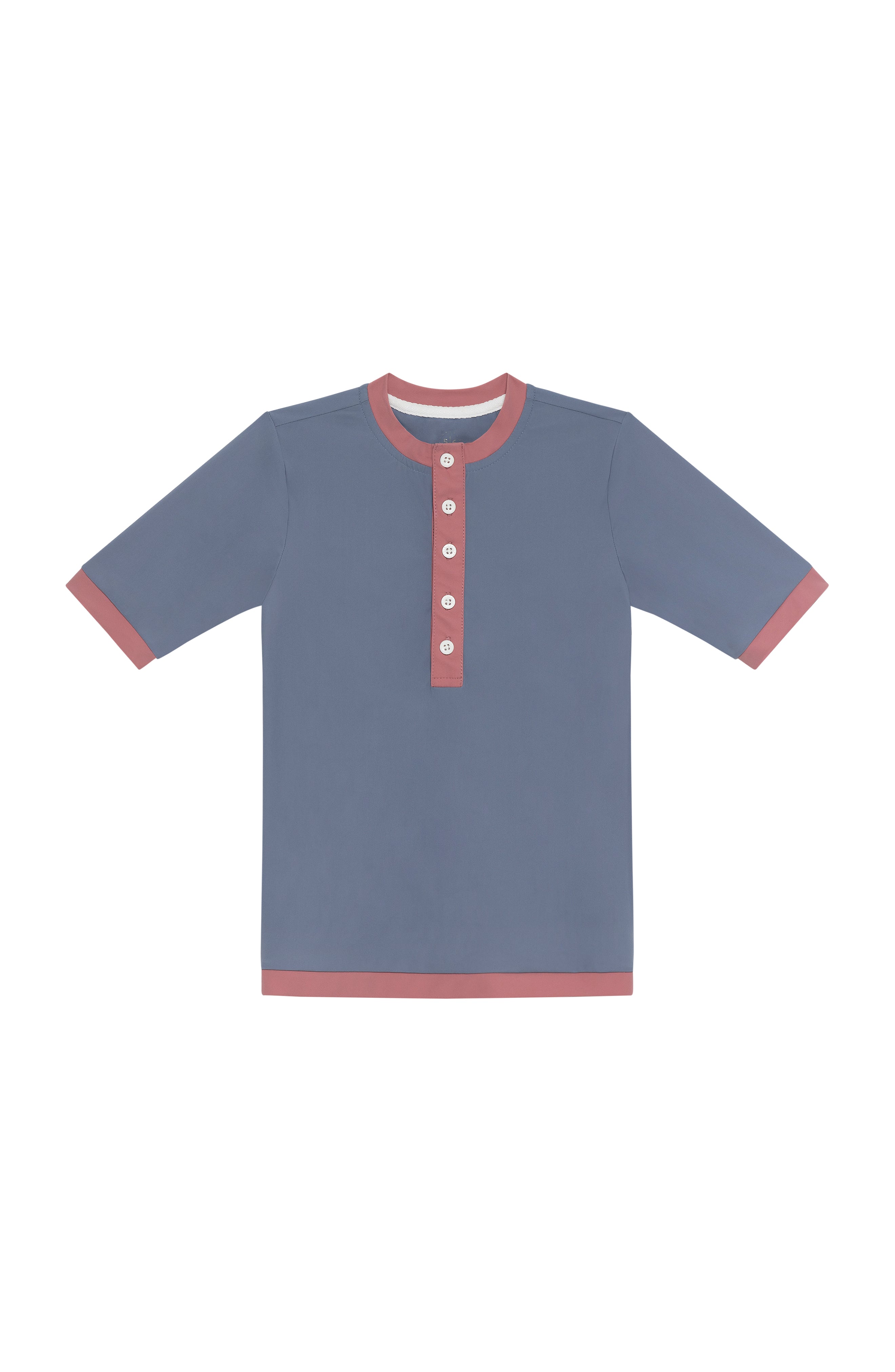 Slate/Dusty Pink Henley Shirt from Anderson Parker