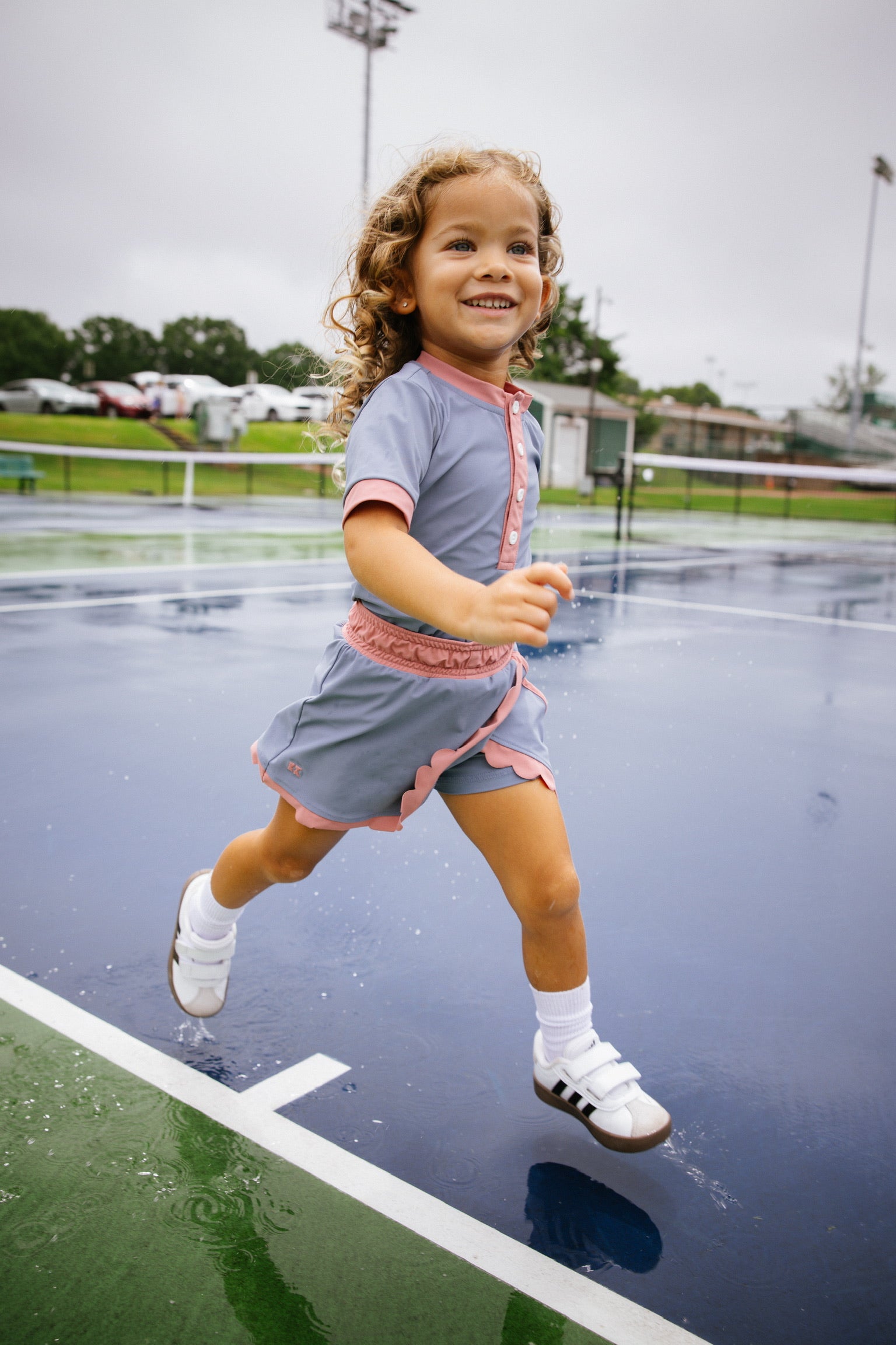 Slate/Dusty Pink Henley Shirt from Anderson Parker