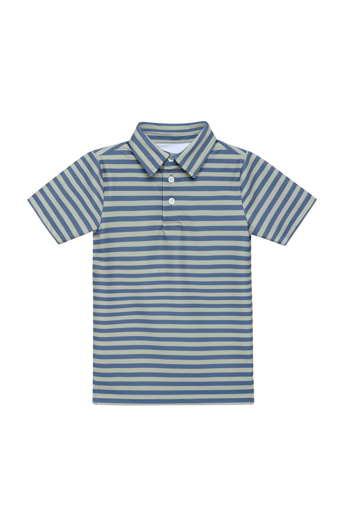 Slate/Sage QB Stripe Polo Shirt from Anderson Parker