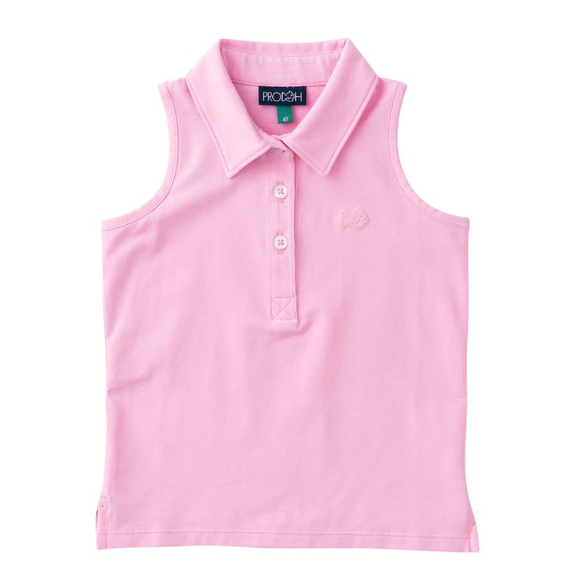 Sleeveless Cotton Polo - Pink Frosting from Anderson Parker
