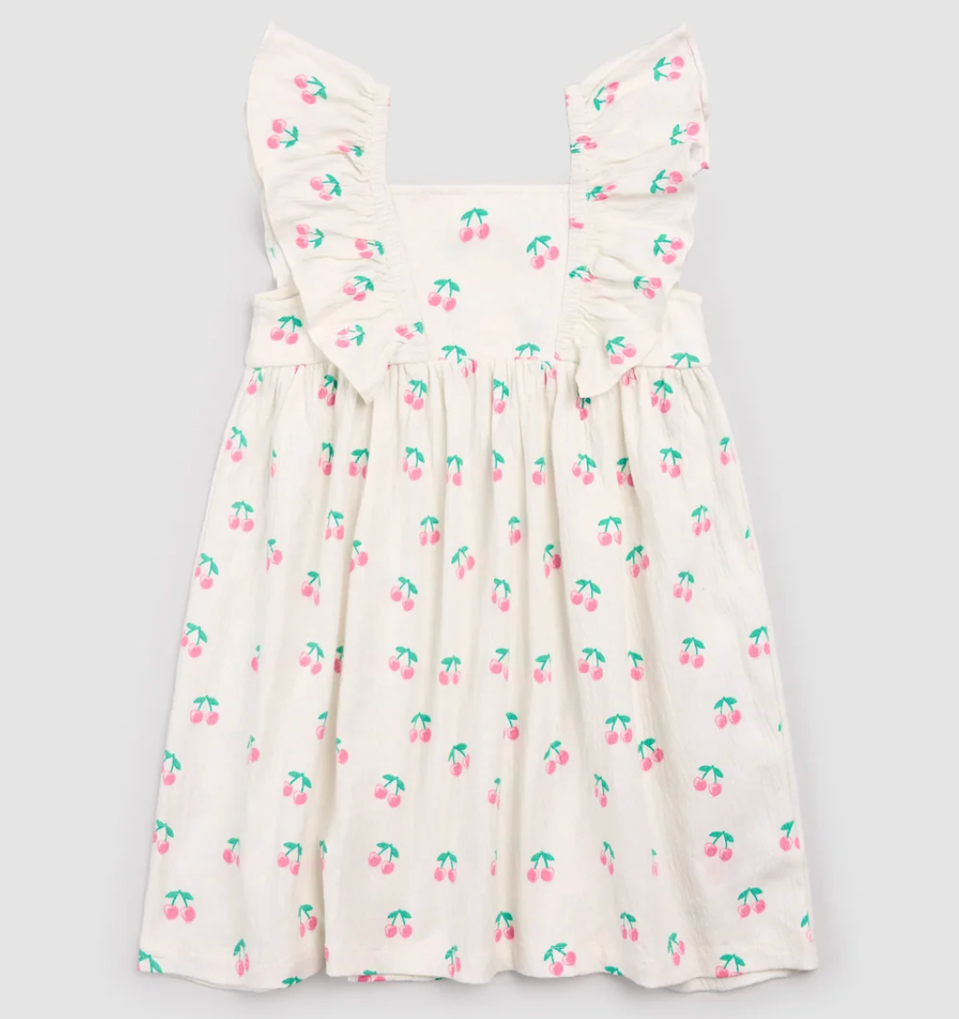 Sleeveless Dress - Off White - Cherries from Anderson Parker