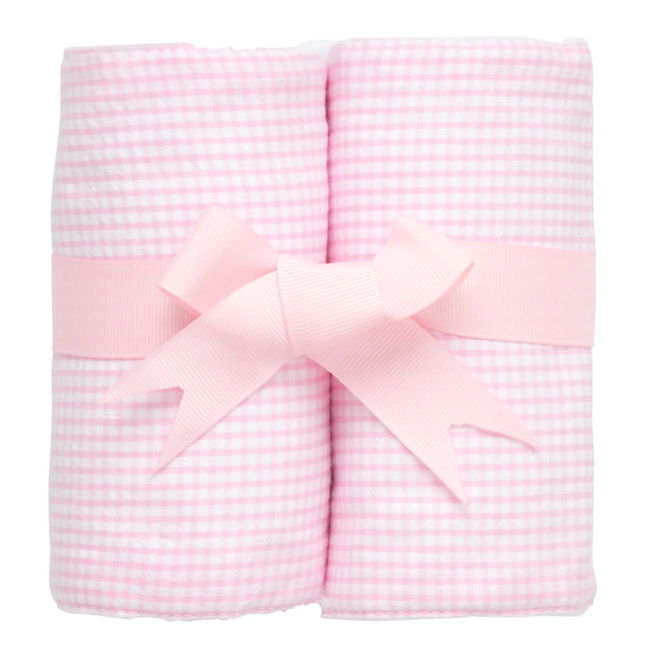 Small Check Set of Two Burps -Pink from Anderson Parker