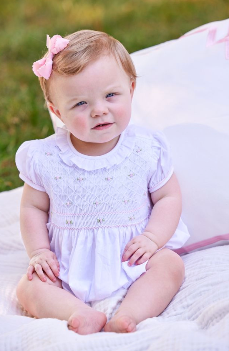 Smocked Claiborne Bubble - Rosebuds from Anderson Parker
