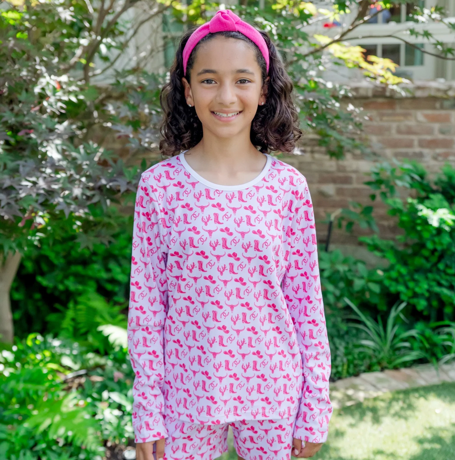 Sophie Girls' Short Set - Wild West Pink from Anderson Parker