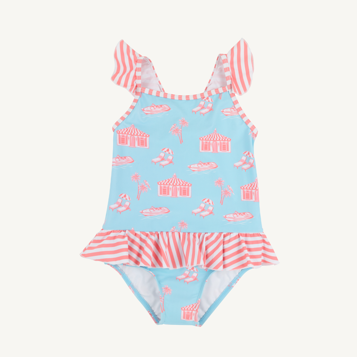 St. Lucia Swimsuit - Parrot Cay Canopy/Parrot Cay Coral Stripe from Anderson Parker