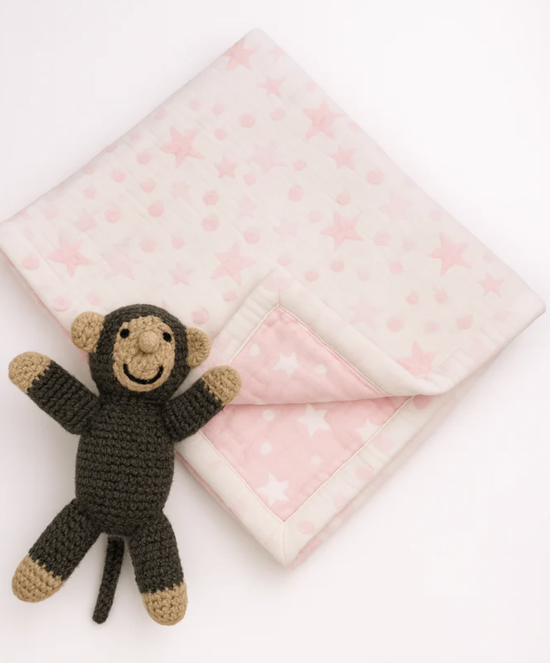 Stars & Dots Baby Blanket - Pink from Anderson Parker