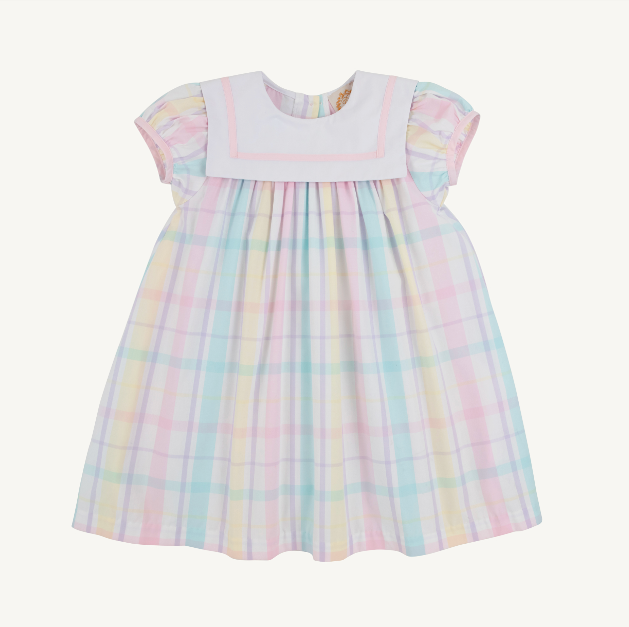 Stewart's Square Collar Dress - Brunch Plate Plaid/Worth Ave White/Palm Beach Pink from Anderson Parker