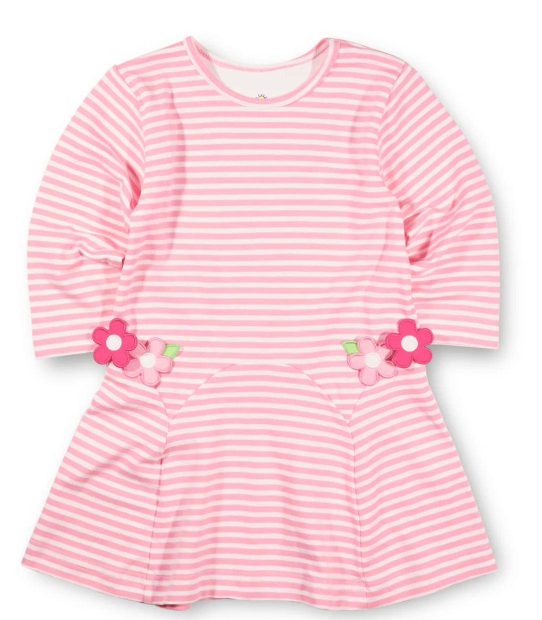Stripe Knit Dress With Flowers from Anderson Parker