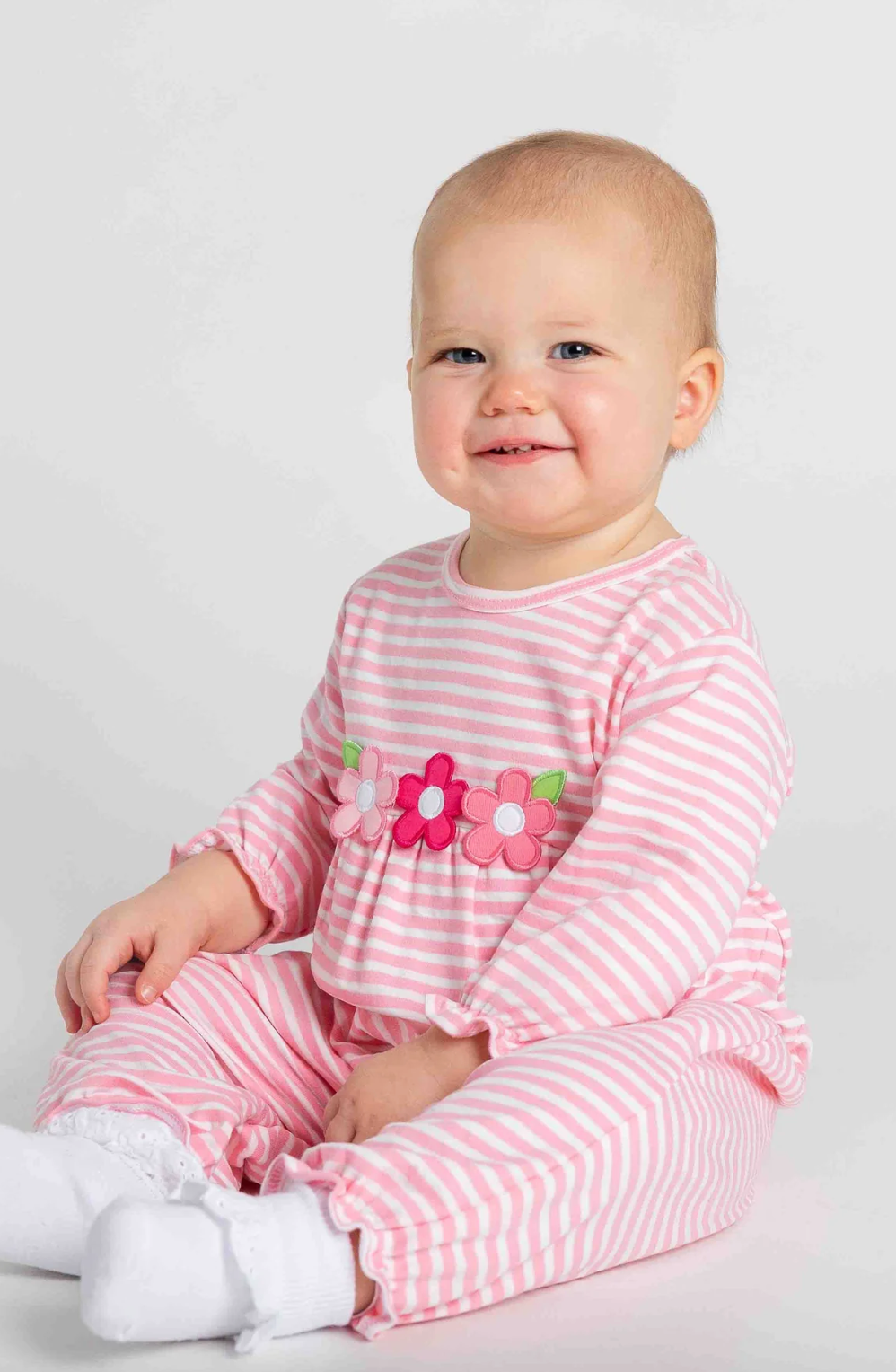 Stripe Knit Longall With Flowers from Anderson Parker