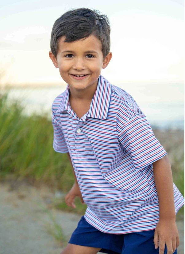 Stripe Print Performance Knit Polo from Anderson Parker