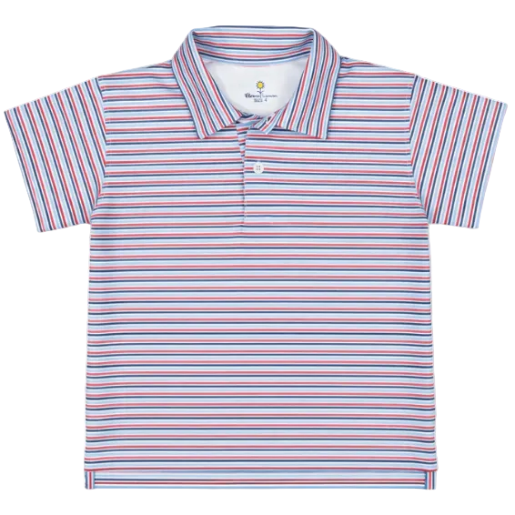 Stripe Print Performance Knit Polo from Anderson Parker