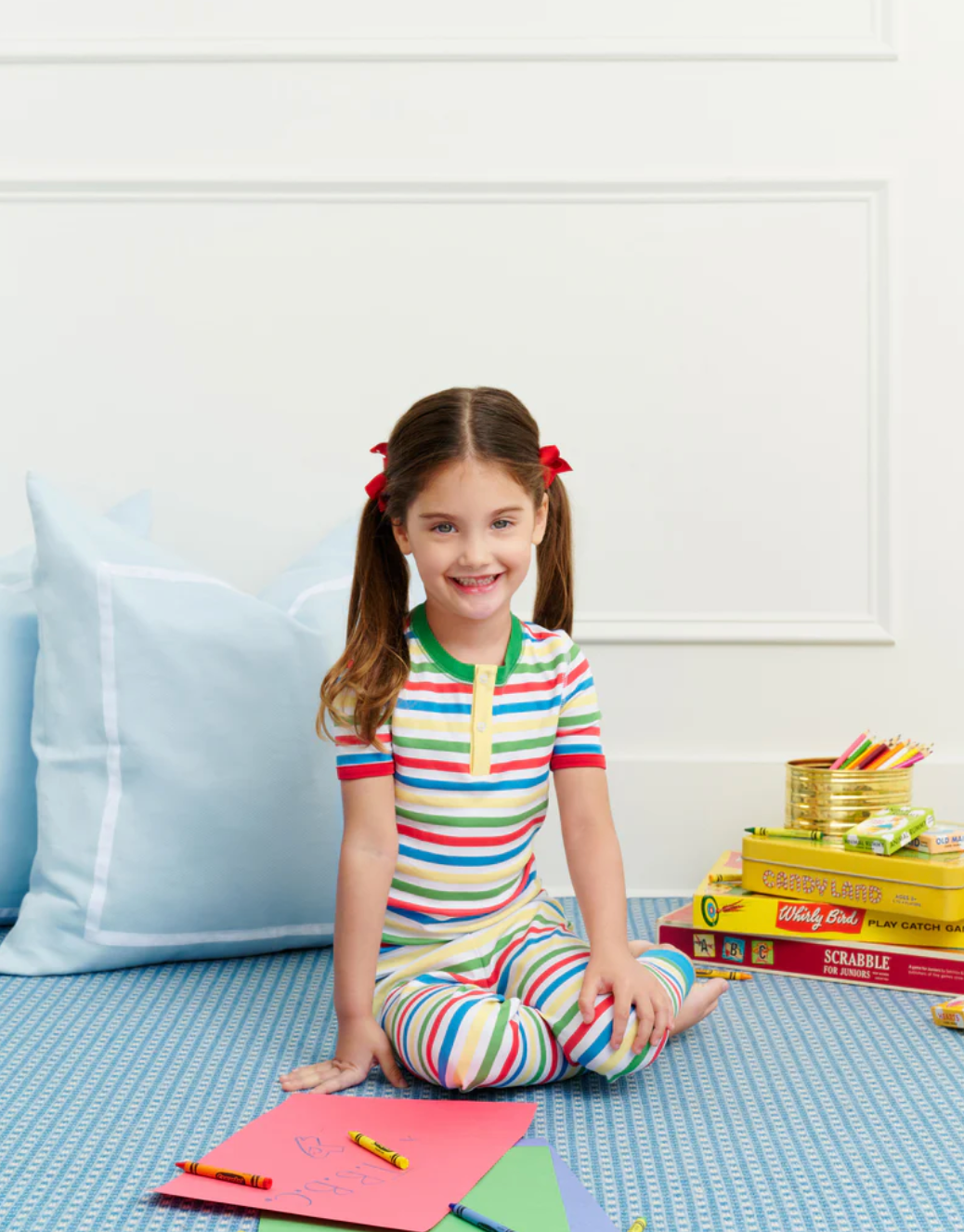 Sutton's Short Sleeve Set - Portland Sealife Stripe from Anderson Parker