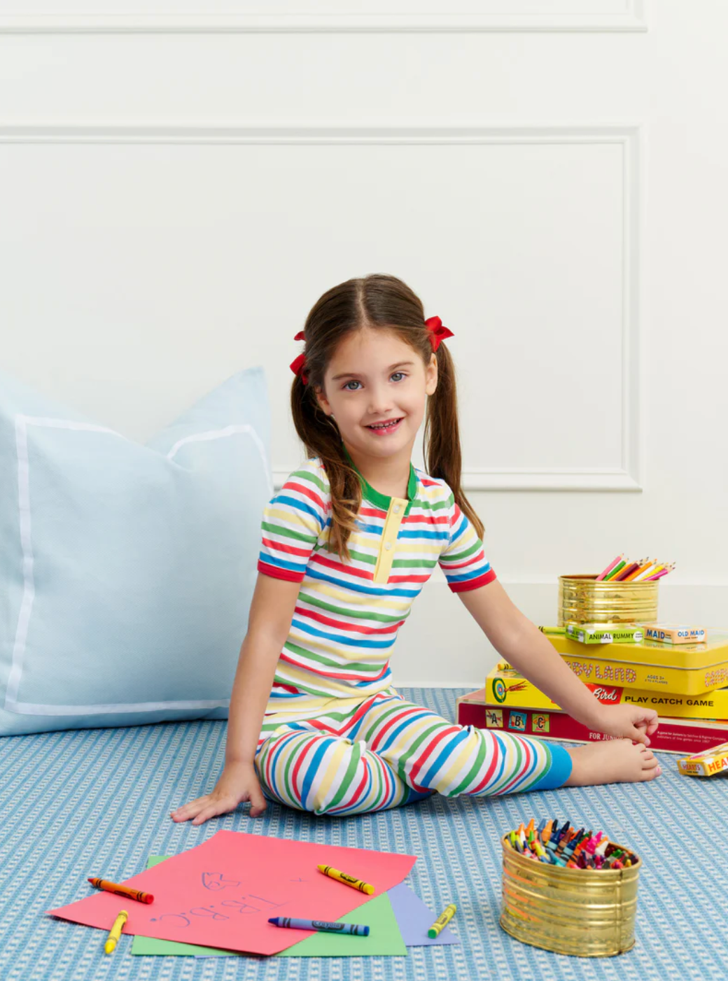 Sutton's Short Sleeve Set - Portland Sealife Stripe from Anderson Parker