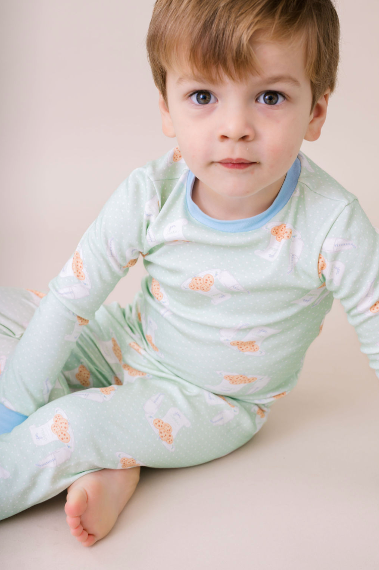 Sweet Pea PJ Set - Baking Spirits Bright - Blue from Anderson Parker
