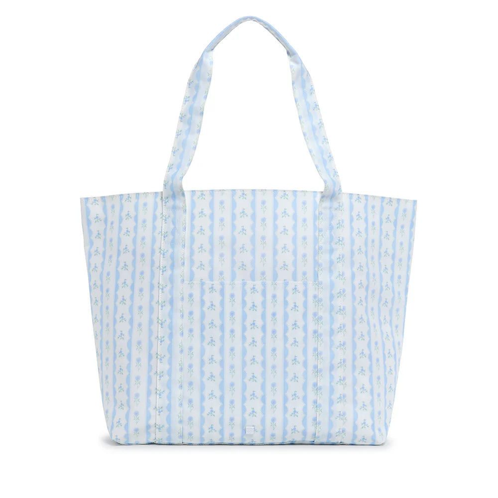 TRVL Jumbo Tote - X-Large Tote - Ribbon Floral Blue from Anderson Parker
