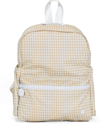 TRVL MINI BACKER - GINGHAM NEW KHAKI from Anderson Parker